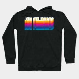 Retro Mellencamp Proud Personalized Name Gift Retro Rainbow Style Hoodie